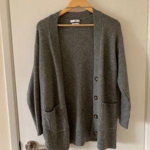 MNG Gray Wool Cardigan